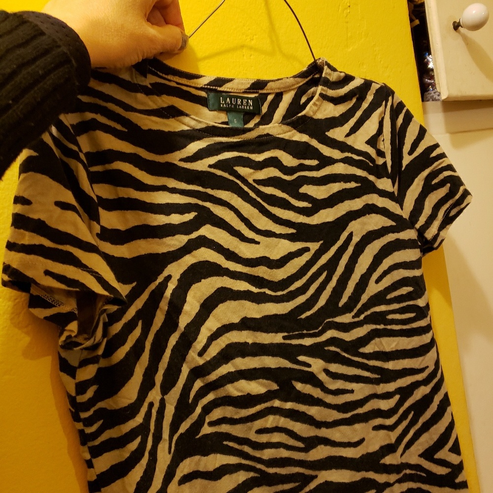 Lauren (Small) capped sleeve leopard shirt